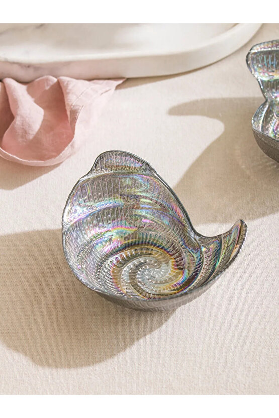 LCW HOME Gri Deniz Kabuğu Figürlü Çerezlik 2li 13 cm