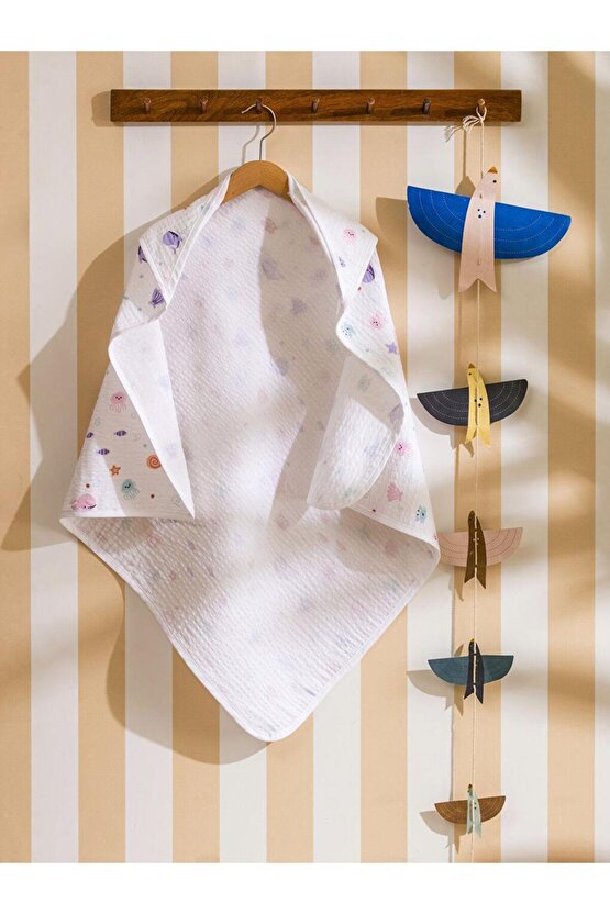 Karişik Baskılı Bebek Banyo Havlusu (S5)