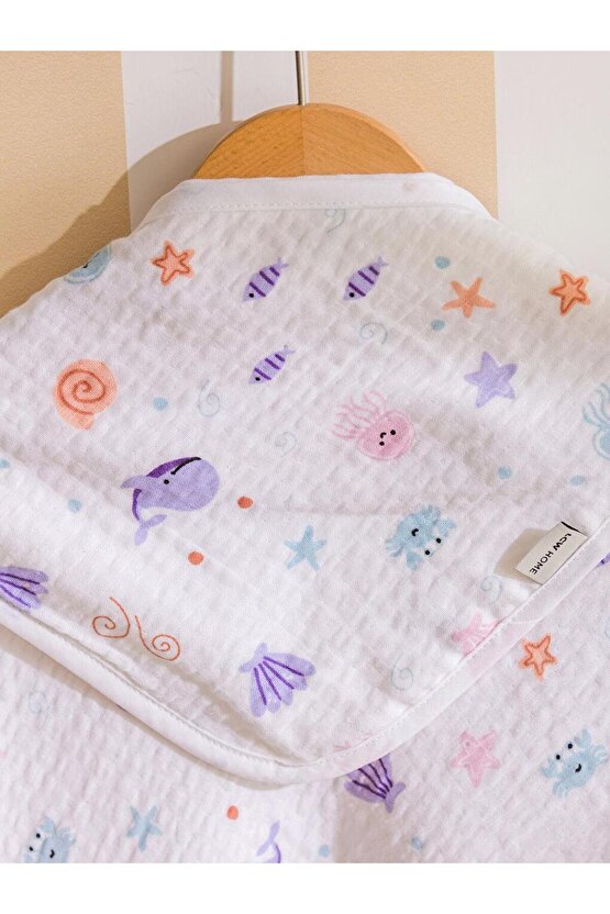 Karişik Baskılı Bebek Banyo Havlusu (S5)