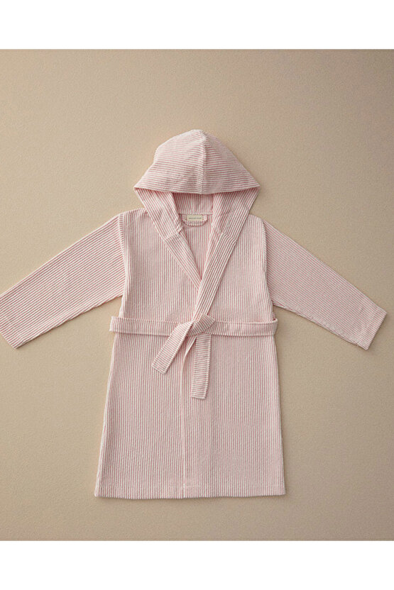 %100 Pamuklu Çocuk Bornoz Pembe
