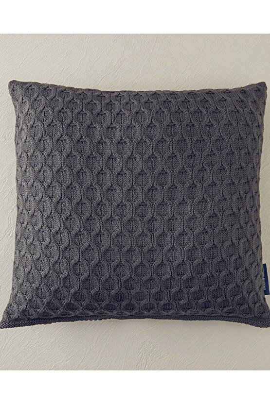 Velvety Triko Kırlent Kılıfı Antrasit