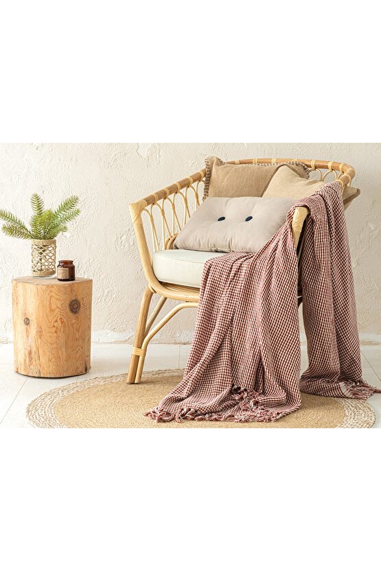 Dialine Koltuk Şalı 130x170 Cm Kırmızı