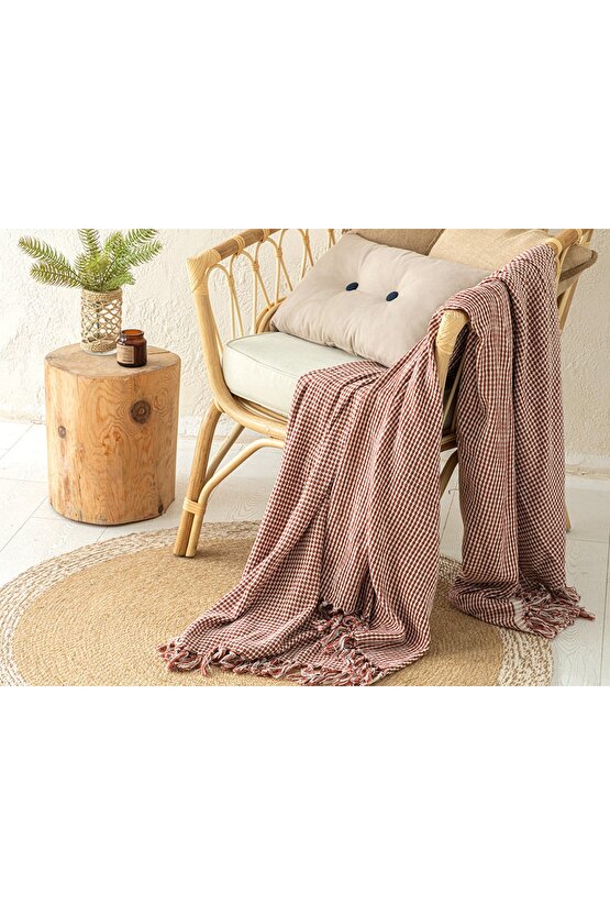 Dialine Koltuk Şalı 130x170 Cm Kırmızı