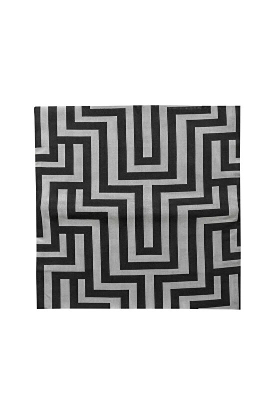 Siyah Çizgili Kırlent Kılıfı 45x45 Cm