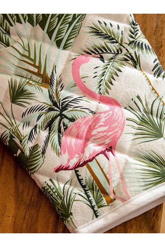Flamingo Baskılı Fırın Eldiveni