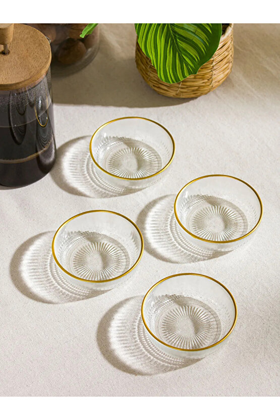 LCW Renksiz Desenli Cam Kase Seti 4lü 10 Cm