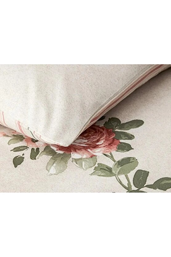 Rose Bouquet Kolay Ütülenir Tek Kişilik Nevresim Takımı Pembe