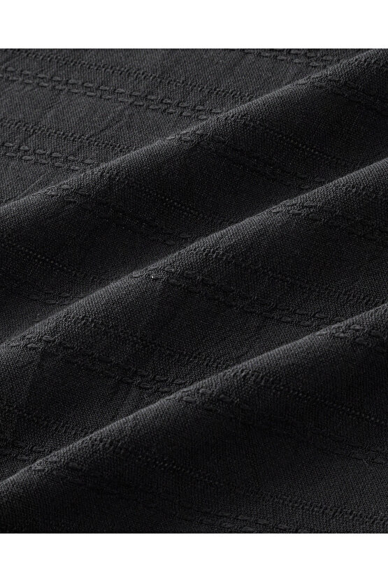 Lush Pamuk Masa Örtüsü 140x200 cm Siyah