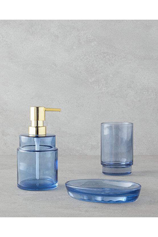 Brush 3lü Banyo Seti Mavi
