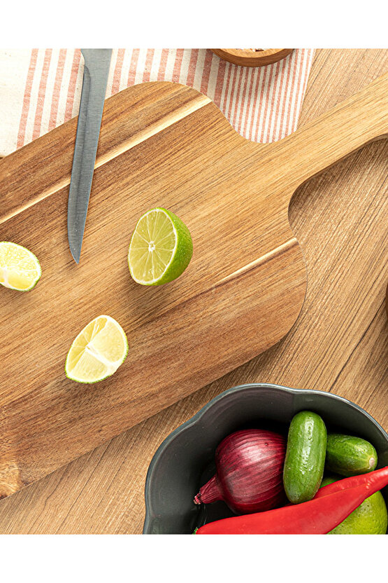 Andrea Akasya Kesme Tahtası Bej - Beyaz