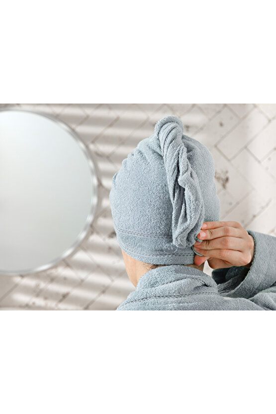 Soft Pamuklu Saç Bonesı Standart Açık Mavi