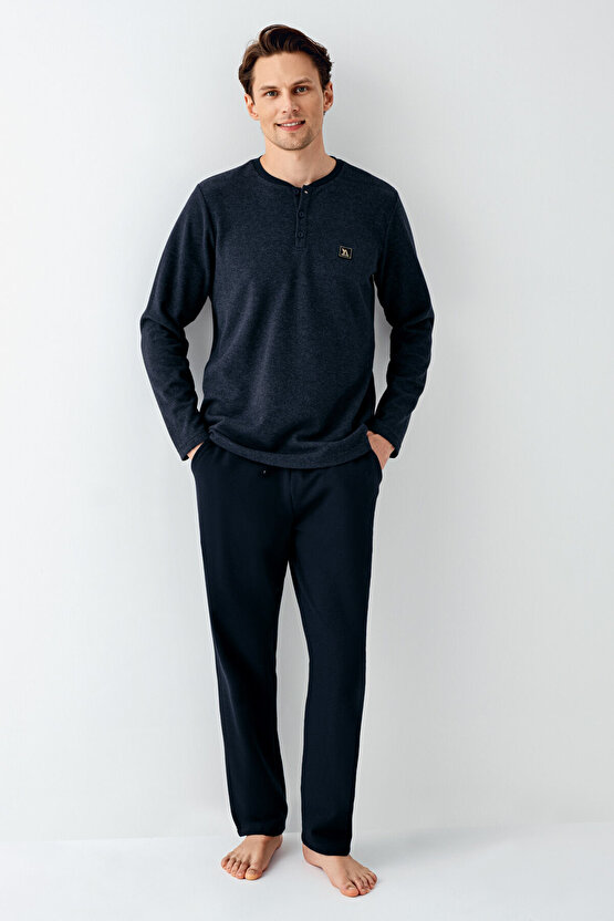 Erkek Lacivert Pijama Takımı