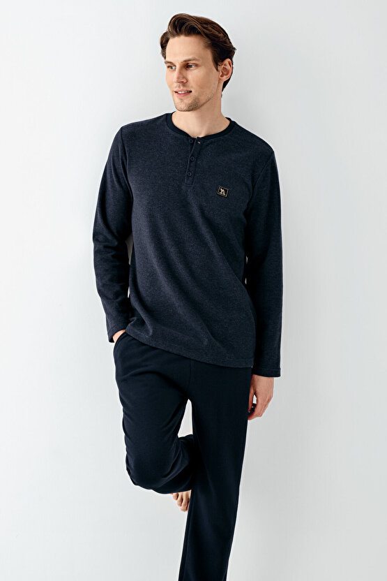 Erkek Lacivert Pijama Takımı