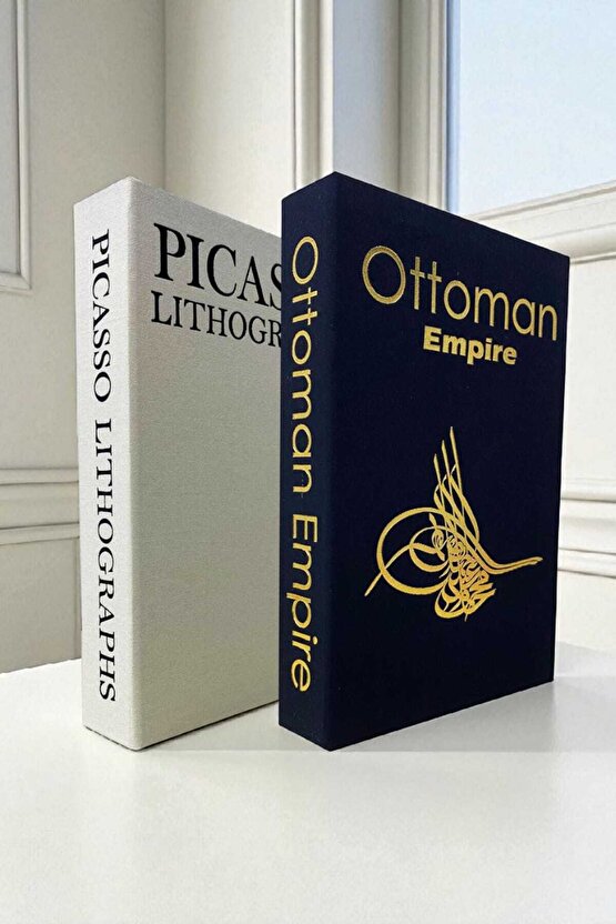 2’li Kumaş Kaplı Kitap Görünümlü Dekoratif Kutu | Hediye & Takı Kutusu