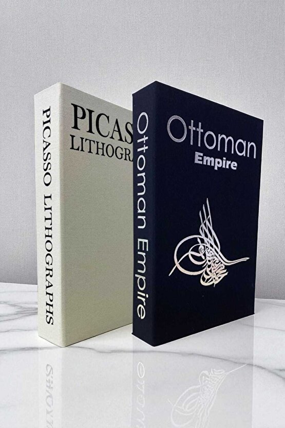 2’li Kumaş Kaplı Kitap Görünümlü Dekoratif Kutu | Hediye & Takı Kutusu