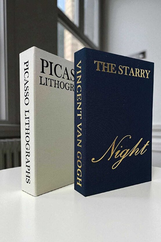 2’li Kumaş Kaplı Kitap Görünümlü Dekoratif Kutu | Hediye & Takı Kutusu