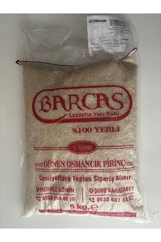 5 KG OSMANCIK PİRİNÇ