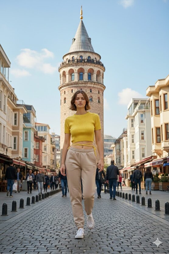 CROP SPARKLUCKY FASHİON