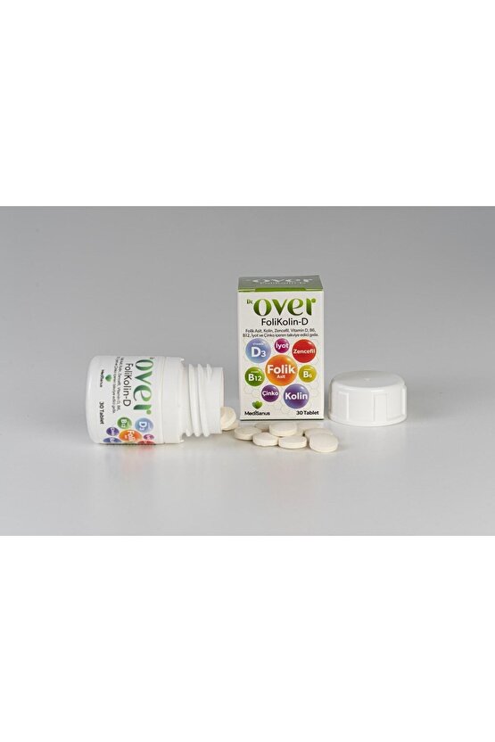 Folikolin D, Folik Asit, Kolin, Zencefil, Vitamin D, B6, B12, Iyot Ve Çinko, 30 Tablet