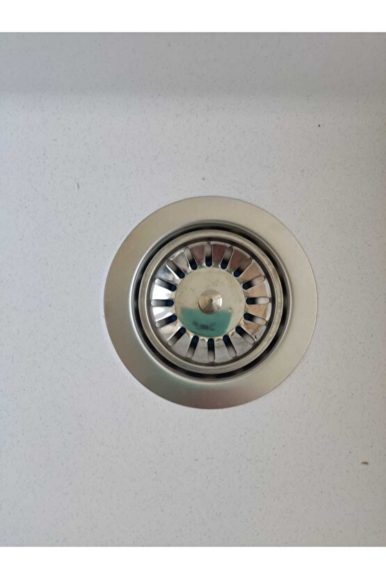 Elegance Granit Evye Hareli Beyaz Tek Gözlü Mutfak Evyesi 55 X 50 Cm