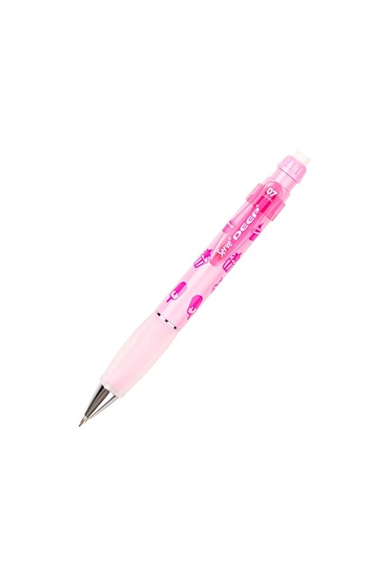 DEEP CUPCAKE & DONDURMA BASKILI MEKANİK VERSATİL KALEM 0.7 ŞEKER PEMBE