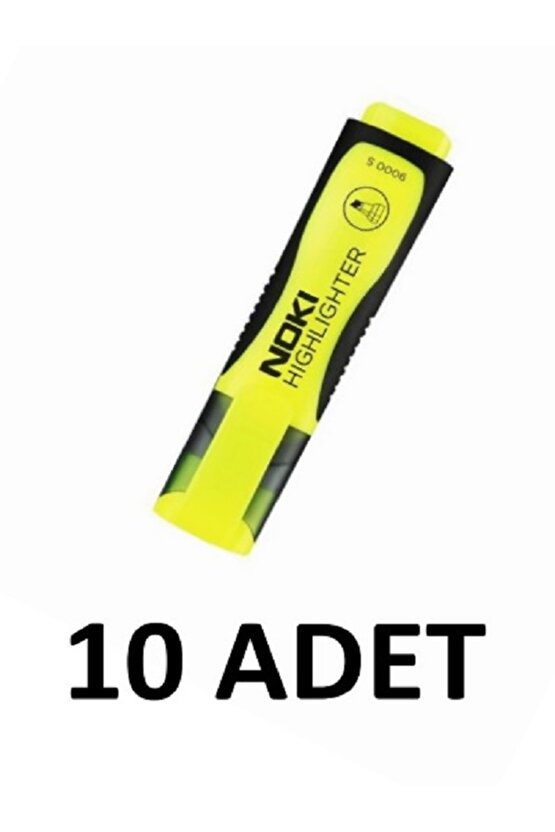 10 Adet  Sarı Fosforlu Kalem 9000