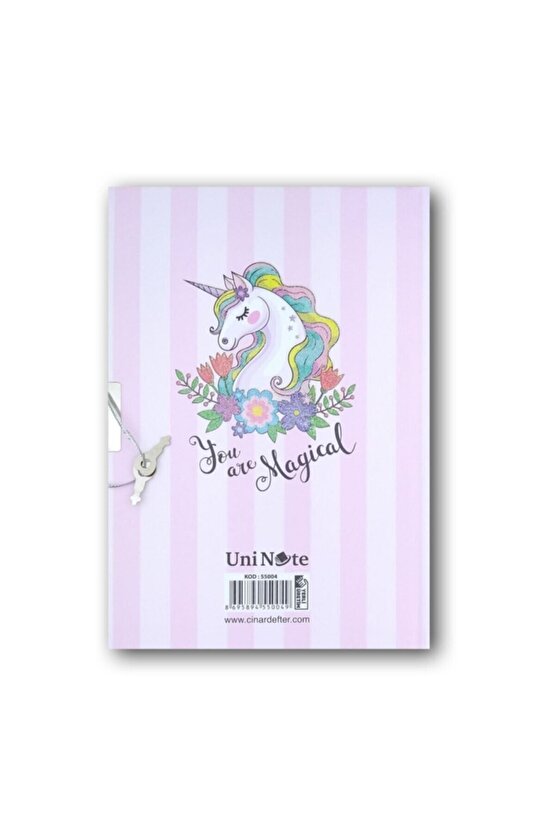 Çınar Uni Note Kilitli Günlük & Hatıra Defteri Unicorn Magical