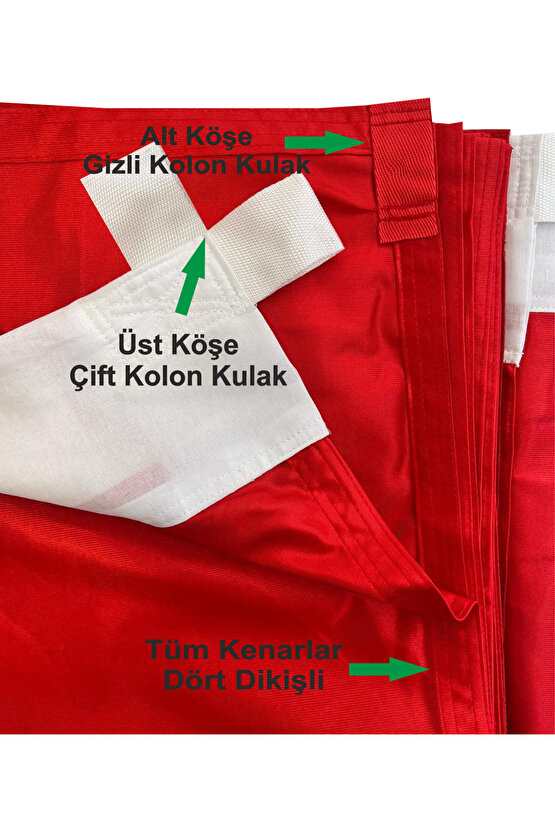 300x450 Cm Türk Bayrağı Alpaka