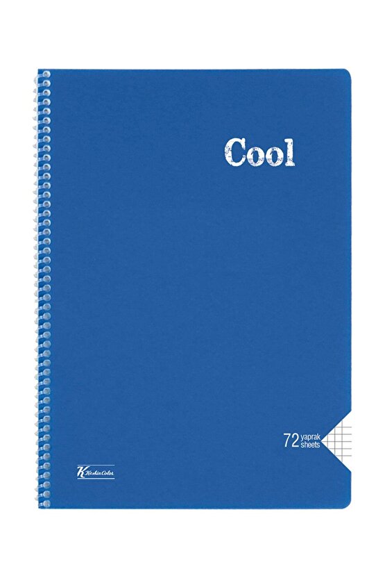 Keskin Color Cool 72 Yp. Kareli A4 Plastik Kapak Spiralli Defter