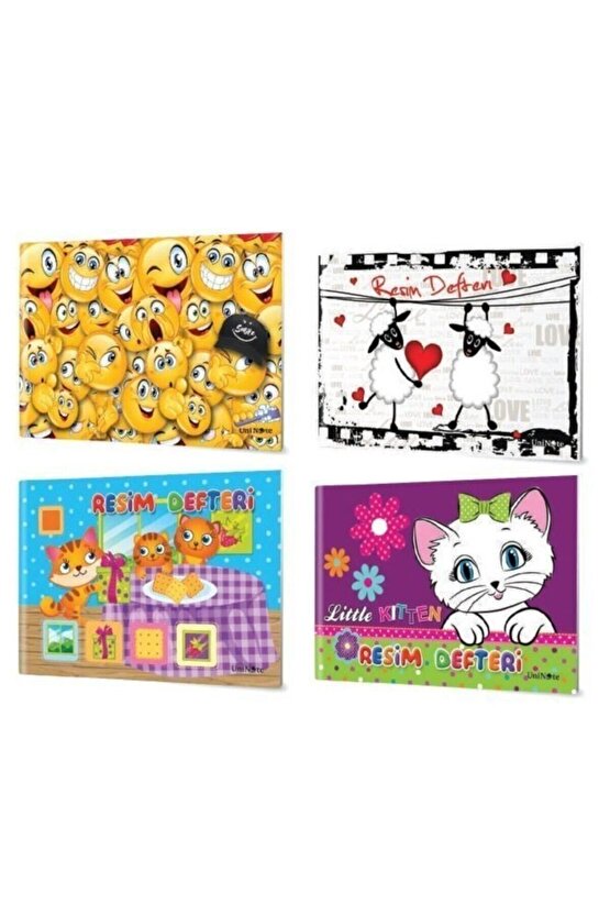 40 Yaprak A4 Büyük Boy Resim Defteri 3 Adet