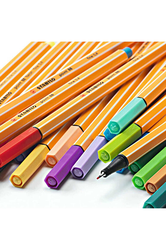 - İnce Keçe Uçlu Kalem - Point 88 - Erik Moru