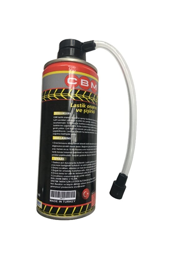 Araç Oto Motosiklet Lastik Onarıcı Tamir Edici Şişirici Sprey Lastik Tamir Kiti 400ML 12Lİ