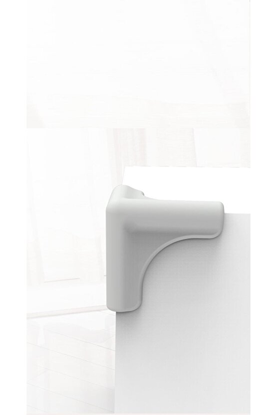 4lü 3 Açılı Silikon Gri Köşe Koruyucu