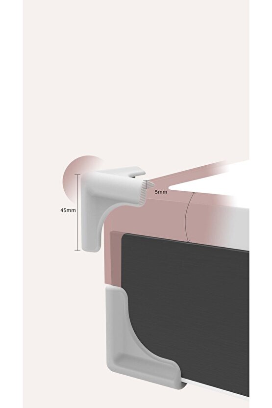 4lü 3 Açılı Silikon Gri Köşe Koruyucu