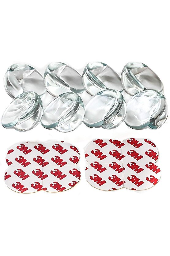 4lü Silikon Şeffaf Köşe Koruyucu