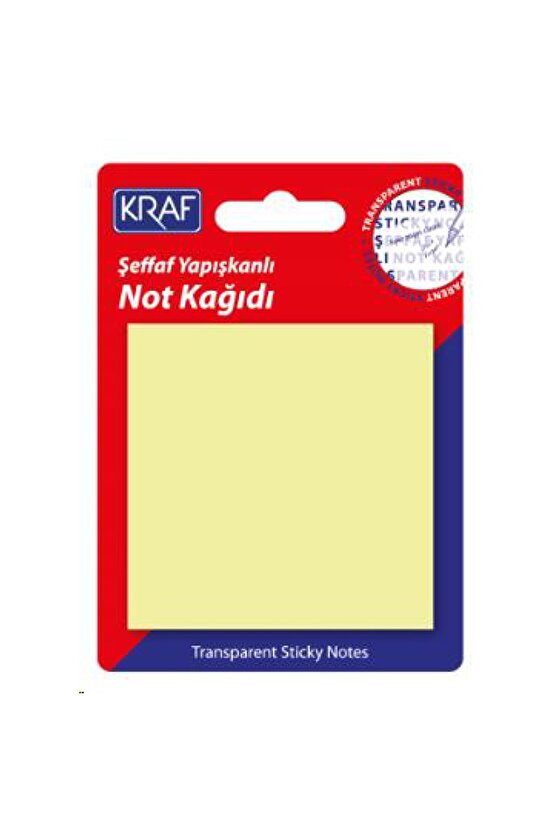 Yapışkanlı Not Kağıdı 76X76 50 Yp. Şeffaf Sarı 7676TR