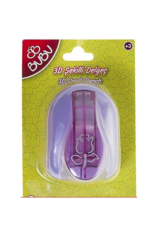 Bu-bu Şekilli Eva Ve Kağıt Delgeç Gül 3d ( 3,5x5,5 Cm )