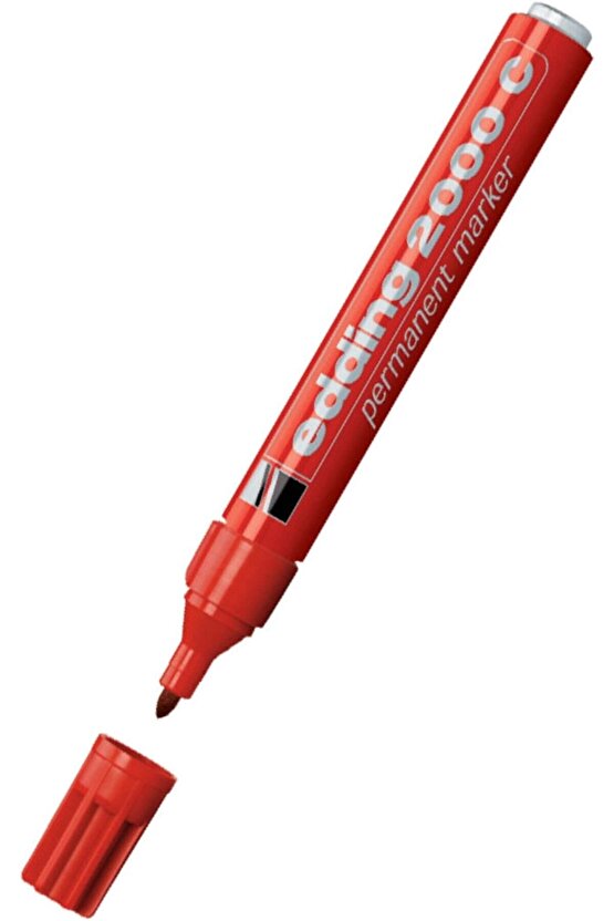 Eddıng E-2000 Kırmızı Permanent Markör Kalem