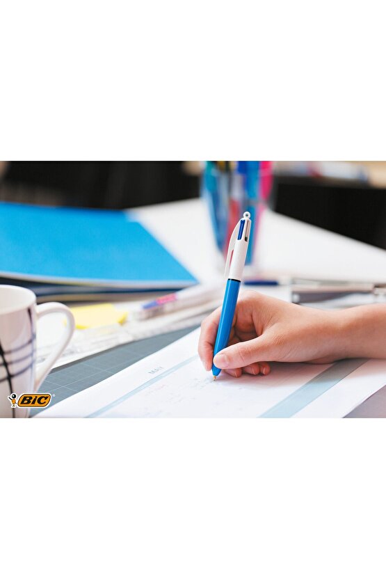 4 Renk Medium Tükenmez Kalem 12li Kutu Paket