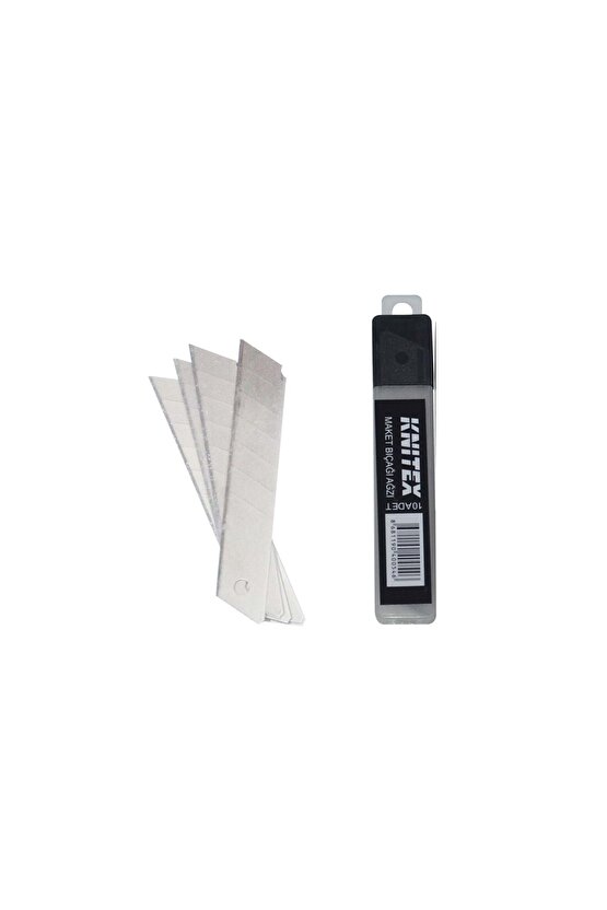 Maket Bıçağı Yedeği Ucu Kalın 18 Mm Bıçak 10 Adet