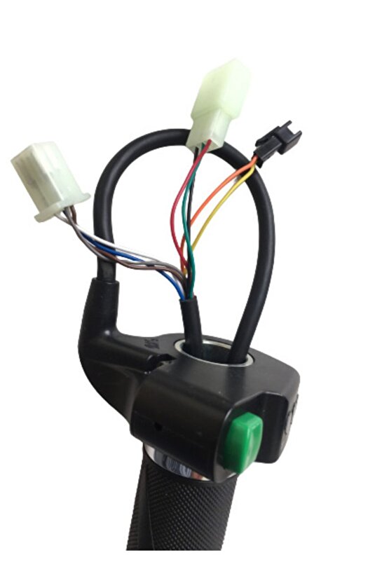 E-bike Vitesli Gaz Kolu 232 Yeşil Düğme 3 Işık