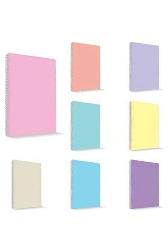 My Note Flex Pastel A4 60 Yaprak Kareli Spiralli Plastik Kapak
