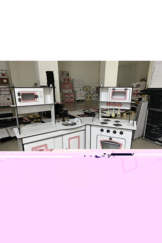 Ahşap Oyuncak Mutfak, L Model, Oyuncak Mutfak, Montessori Mutfak, Mutfak Seti Oyuncak