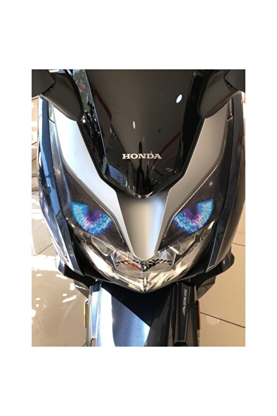 Gri Honda Pcx Far Stiker+far Kaşı 2018-2019-2020 Uyumlu