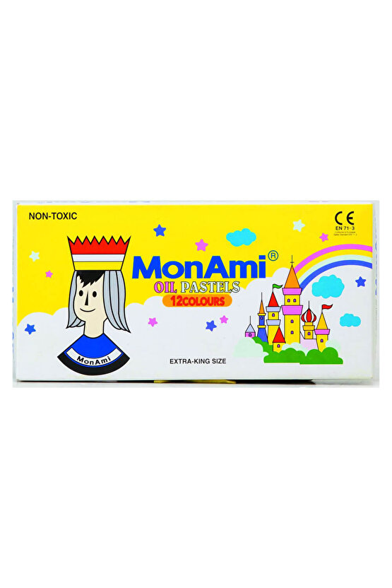 Mon-ami Pastel Boya Karton Kutu Köşeli 12 Renk