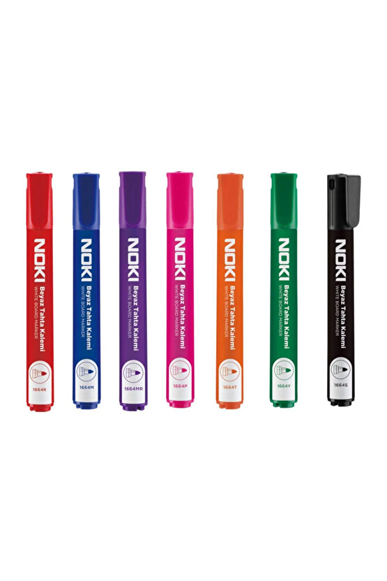 Doldurulabilir Beyaz Tahta Kalemi 7 Renkli Set