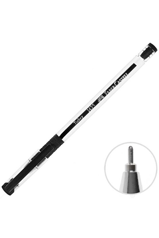 1425 Siyah Iğne Uçlu Tükenmez Kalem 7li