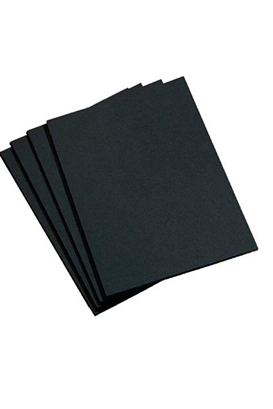 Fon Kartonu 50x70 Cm 120 gr Siyah 100 Lü (1 PAKET 100 ADET) Hamurundan Boyama