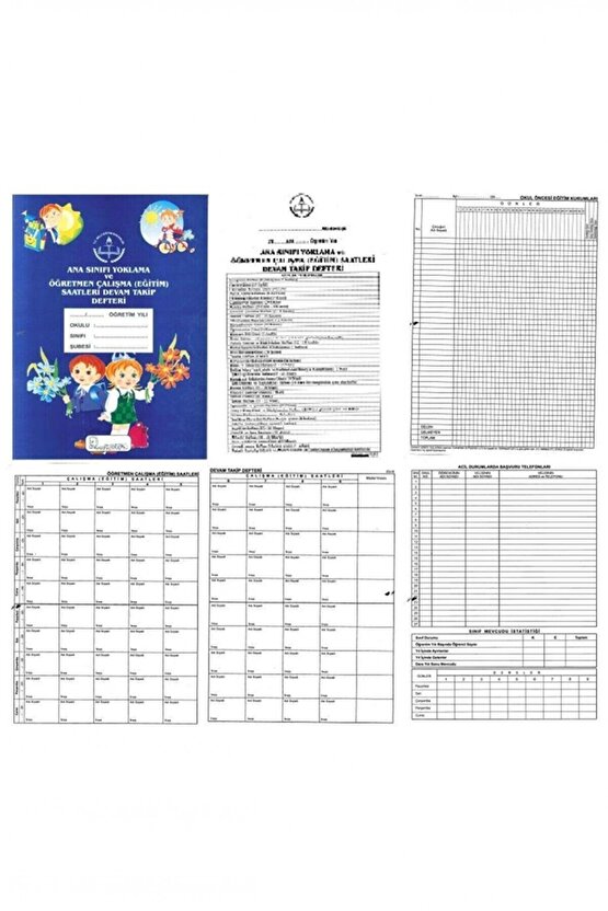 Ana Sınıfı Yoklama Ve Öğretmen Çalışma Saatleri Devam Takip Defteri