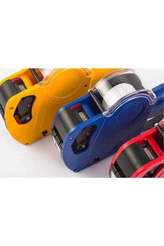 Sekiz Haneli Fiyat Etiket Makinesi, 6 Adet Yedek Beyaz Fiyat Etiketi Ve 1 Adet Yedek Kartuş